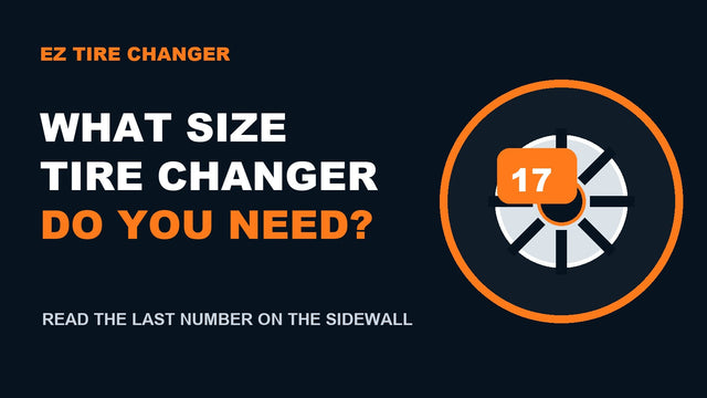 Tire size 225/65R17 diagram highlighting the 17-inch rim diameter for tire changer fitment