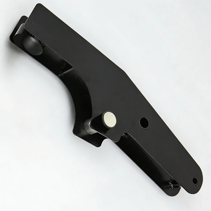 Bead Breaker Arm close-up of pivot mount and corrosion-resistant powder coat finish