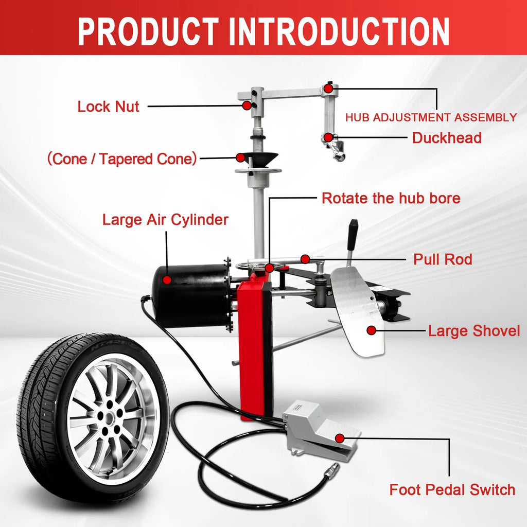 EZ Tire Changer Gen 2 specifications, run-flat compatible portable tyre changer — Dubai Saudi Arabia