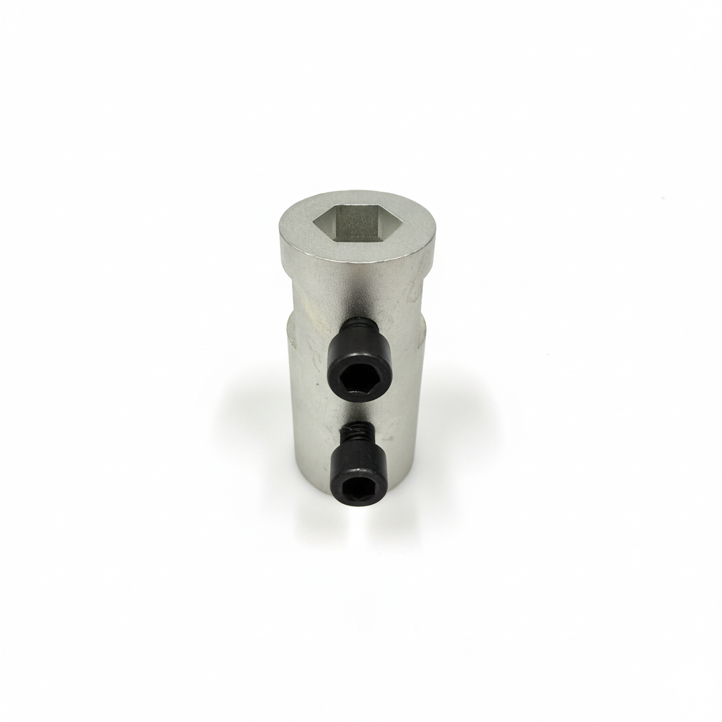 Hub Adjustment Assembly side profile showing aluminium alloy body and two mounting screws