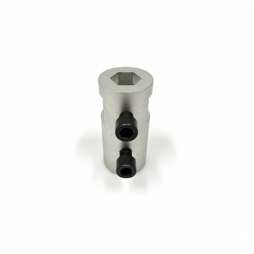 Hub Adjustment Assembly side profile showing aluminium alloy body and two mounting screws