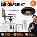 EZ Tirechanger LCTX 3rd Gen 3-in-1 Manual Tire Changer – No Power, No Compressor, 12"–21" Wheels