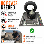 EZ Tirechanger LCTX 3rd Gen 3-in-1 Manual Tire Changer – No Power, No Compressor, 12"–21" Wheels