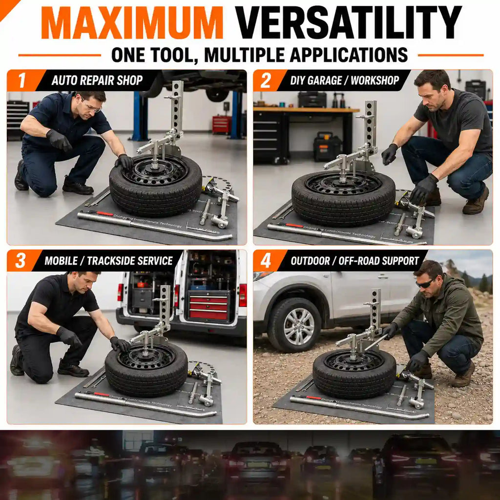 EZ Tirechanger LCTX 3rd Gen 3-in-1 Manual Tire Changer – No Power, No Compressor, 12"–21" Wheels
