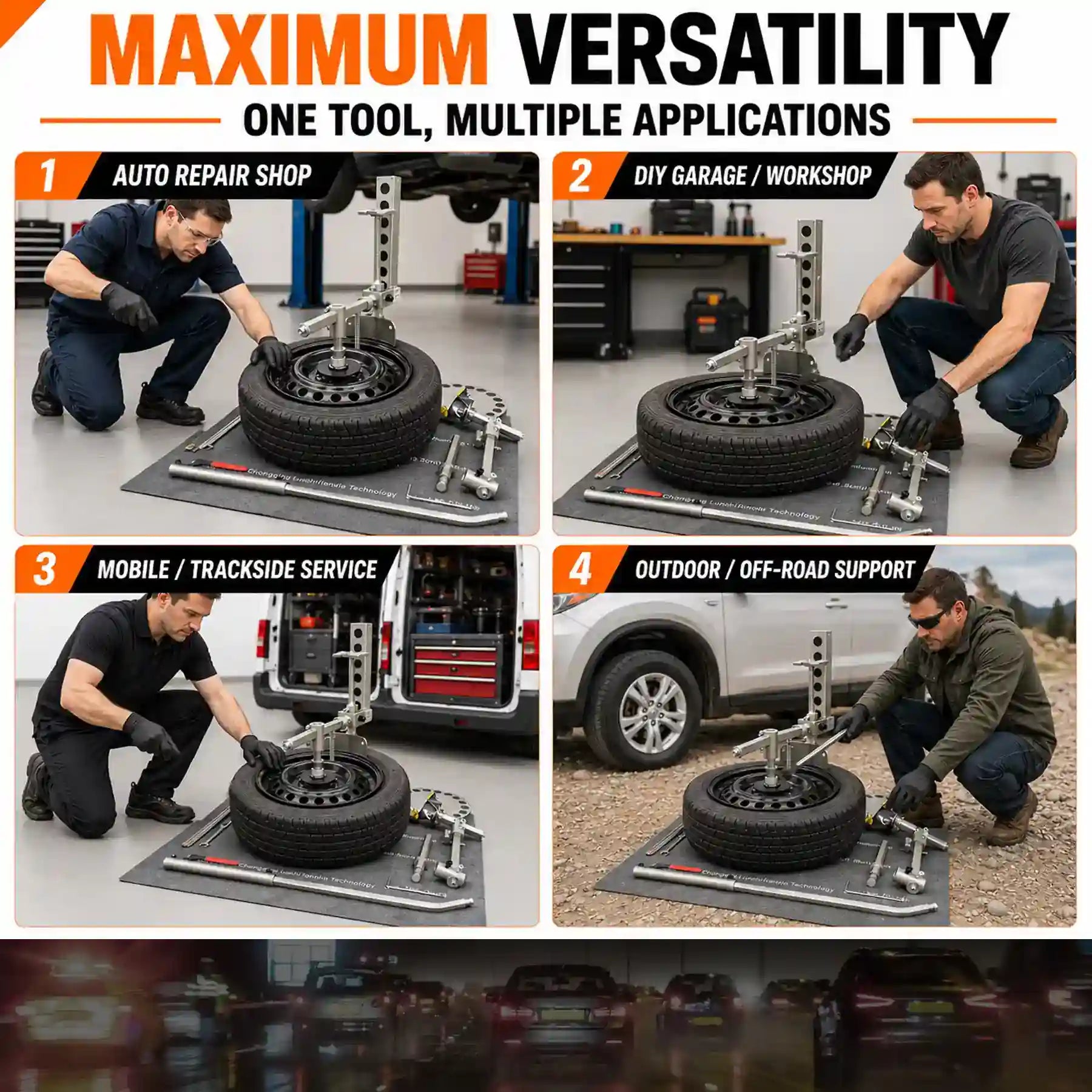 EZ Tirechanger LCTX 3rd Gen 3-in-1 Manual Tire Changer – No Power, No Compressor, 12"–21" Wheels